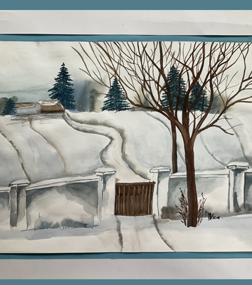 Winter Landscape with House